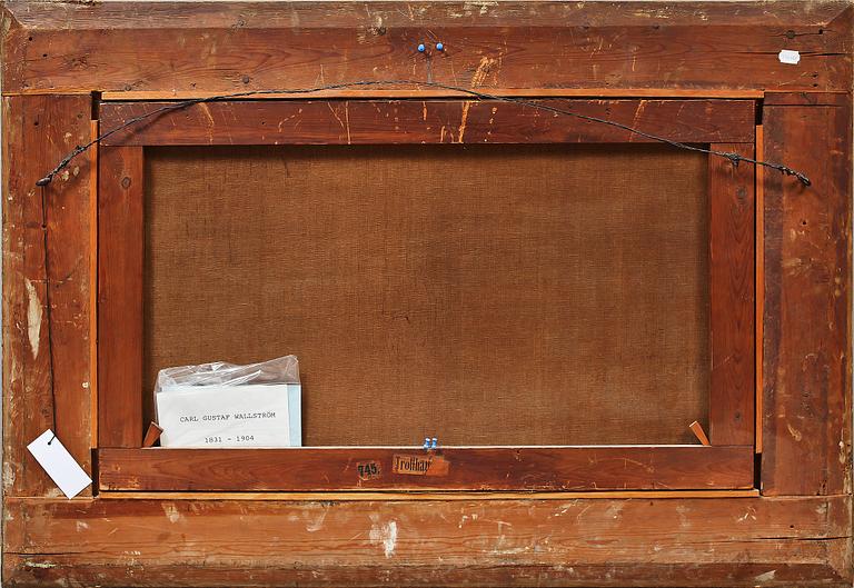 CARL GUSTAF WALLSTRÖM, olja på duk, sign samt dat 1880.