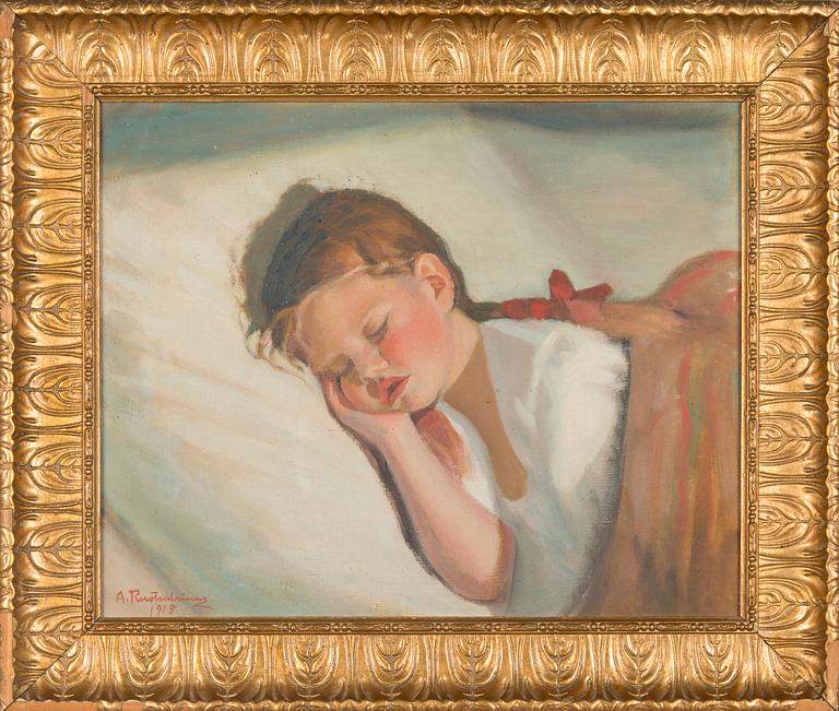 Alfred Ruotsalainen, Sovande barn.