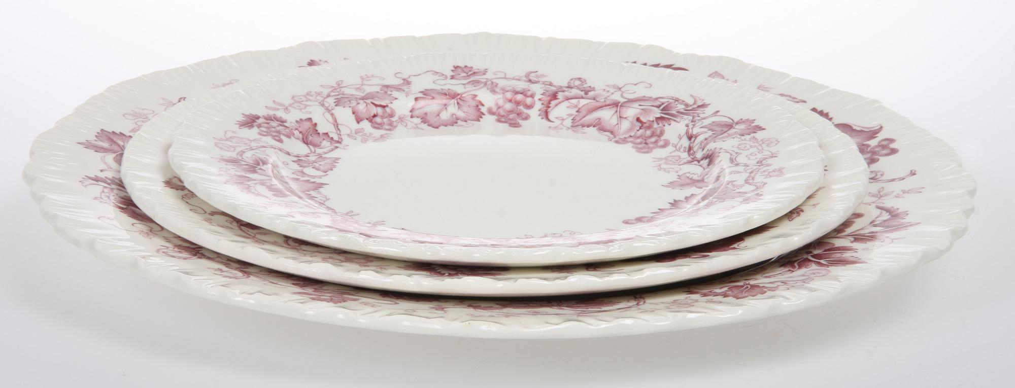SERVISDELAR, 58 st, "Old Vine", flintgods, Wedgewood, 1900-tal.