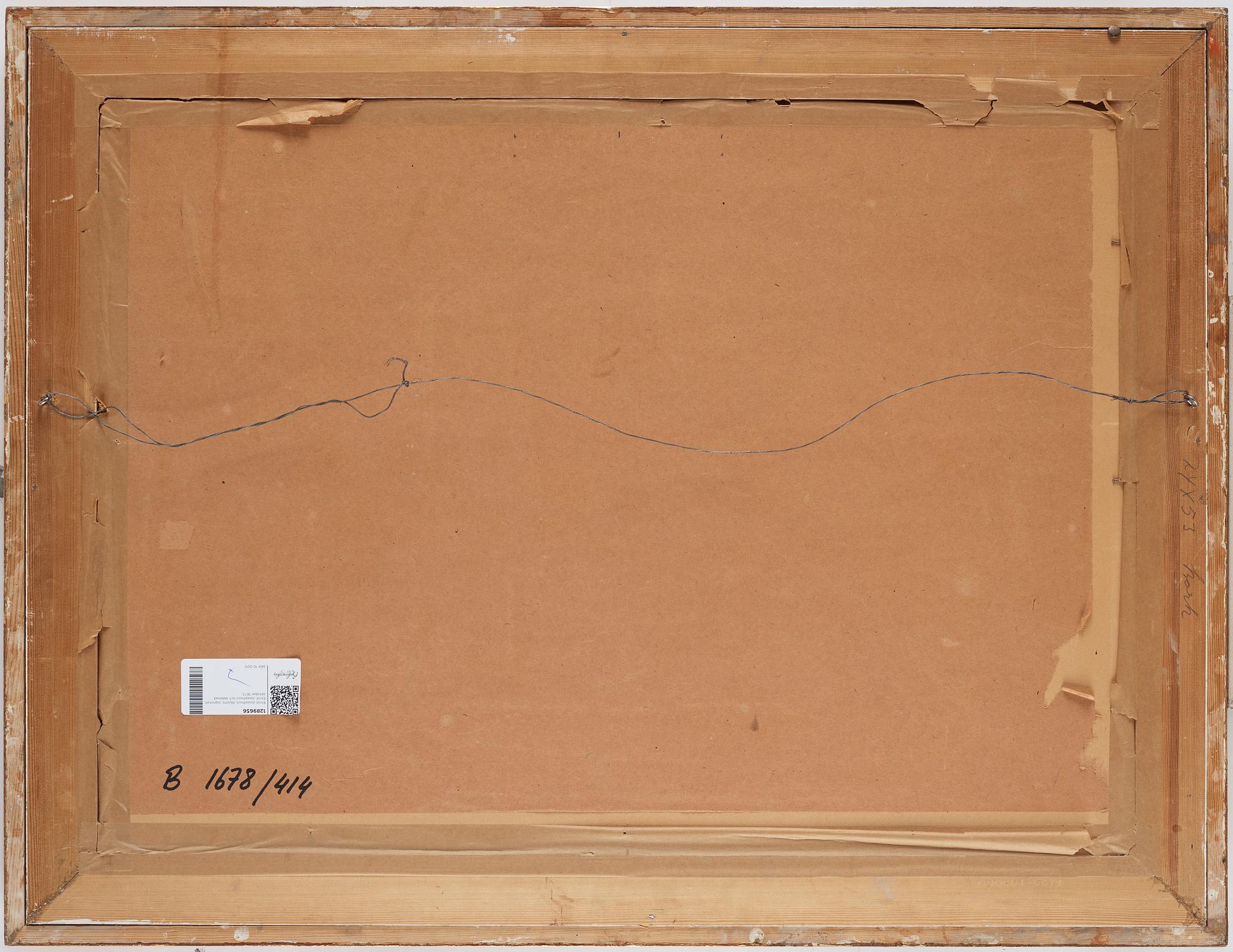 Ernst Josephson, pencil, signed Ernst Josephson and dated oktober 1873.