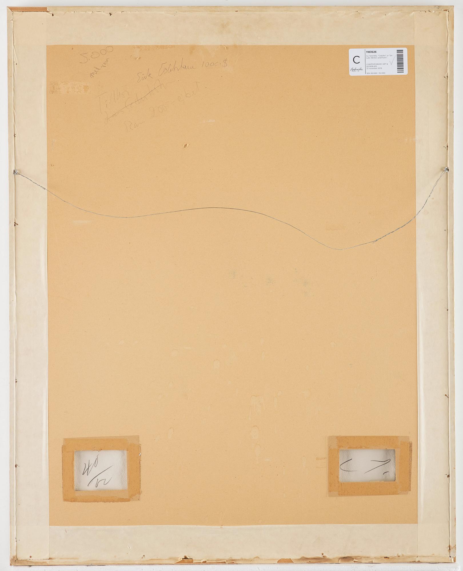 Cy Twombly, "Catullus" from "Six Latin Writers and Poets".