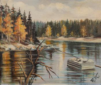 RUDOLF KOIVU, oil on canvas, signed R.K.