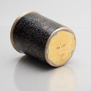 A Russian silver beaker, unidentified maker's mark, assay master Nicholai Bubrovin, Moscow 1829.