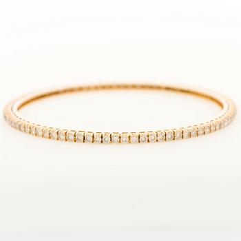 ARMRING, briljantslipade diamanter, 14K guld.