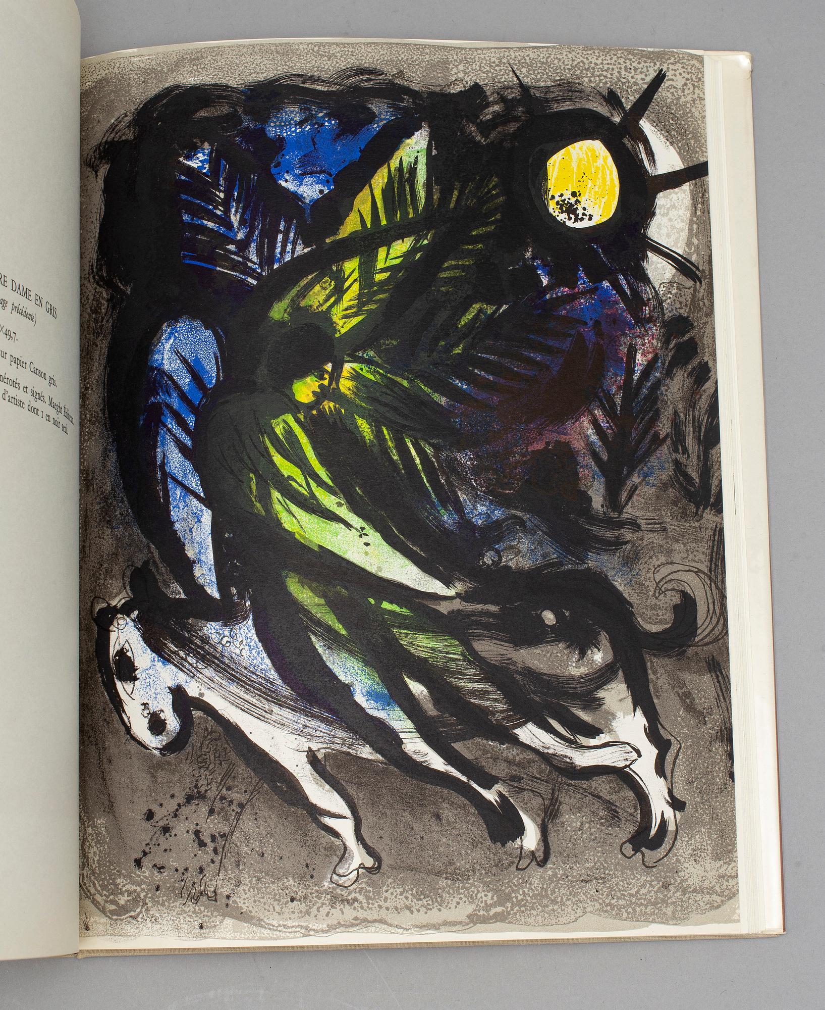 MARC CHAGALL, böcker, 4 st, "Chagall Lithograph I,II,III, IV", 1960-1974.