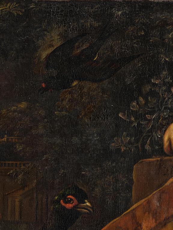Melchior de Hondecoeter His art, Wild birds in a park landscape.
