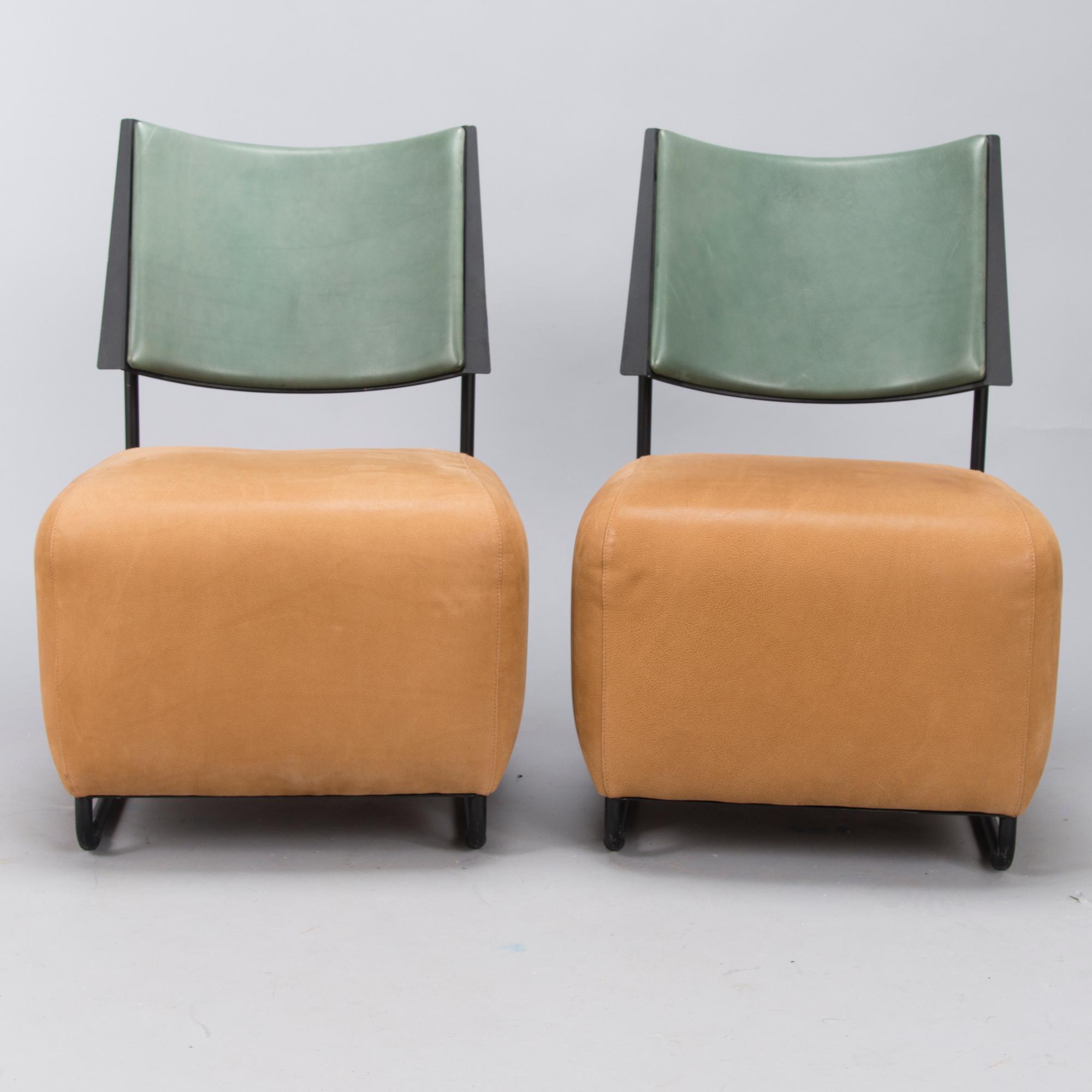 HARRI KORHONEN, nojatuoleja 4 kpl, "Oscar",  Inno Interior. Suunniteltu 1989.