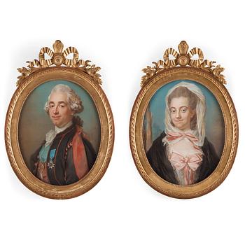 483. Gustaf Lundberg, "Carl Johan Gyllenborg" (1741-1811) & hans maka "Margaretha af Sandeberg" (1757-1831).