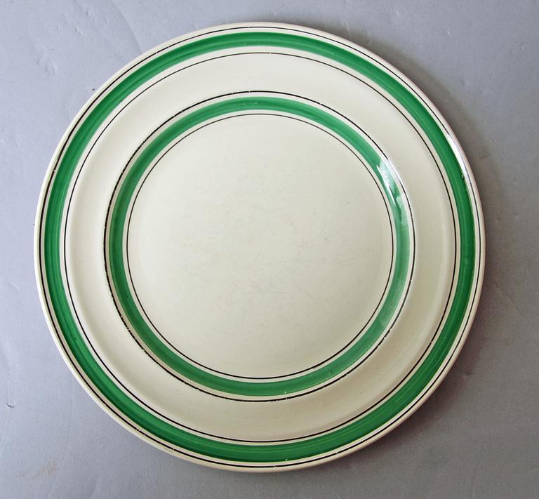 MATSERVIS, ca 50 delar. Flintgods, "Bandarillo", Wilhelm Kåge, Gustavsberg.