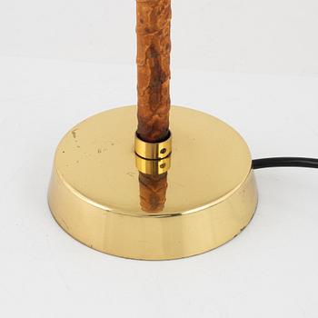 Lisa Johansson-Pape, a 'Senator' brass and leather table light, Orno, Finland.