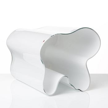 Alvar Aalto, a white mould blown glass vase, Iittala, Finland, model 3031.