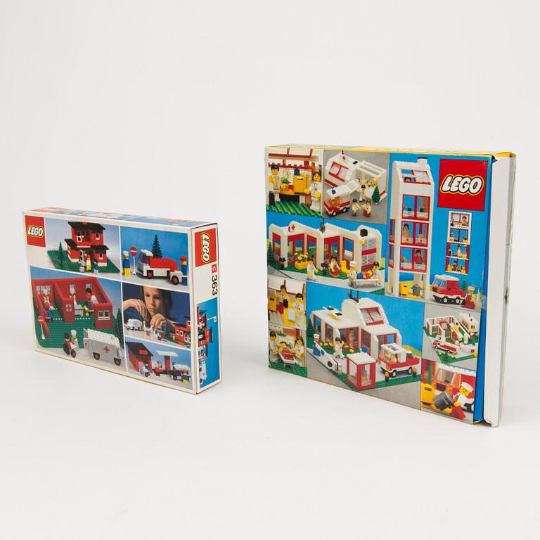 A lot of 4 Lego sets, Denmark, 1970/80s.