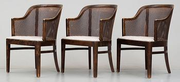 FÅTÖLJER, 3 st, "Visita", Nordiska Kompaniet, trol Axel Einar Hjorth, 1930-tal.