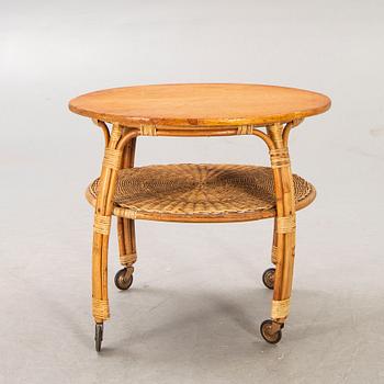 Armchairs a pair and table, 1930s-40s.