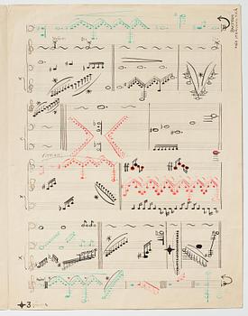 Gösta Adrian-Nilsson, Portfolio with three scores,  "Dialog mellan piano och cello", opus 2, "Sång och piano", opus 3.