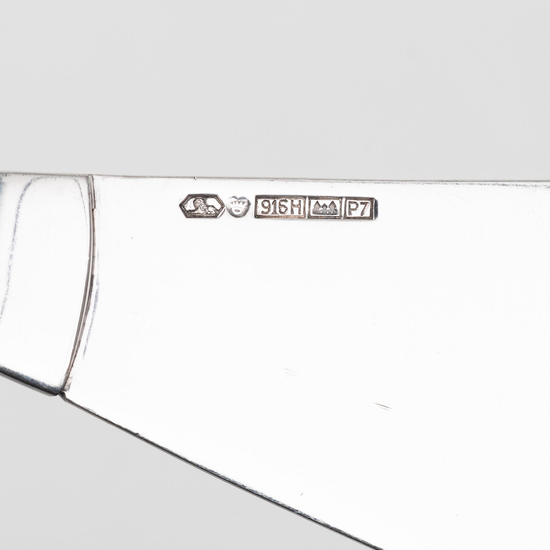 Tapio Wirkkala, A Finnish silver cutlery set, "Tapio", Kultakeskus Oy, Hämeenlinna, 1962-1990 (50 pieces).