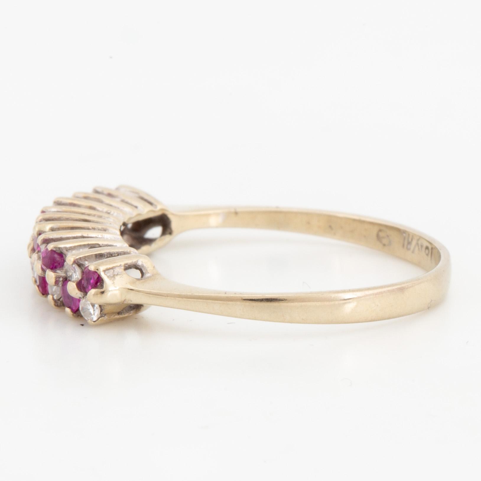 Ruby and diamond ring.