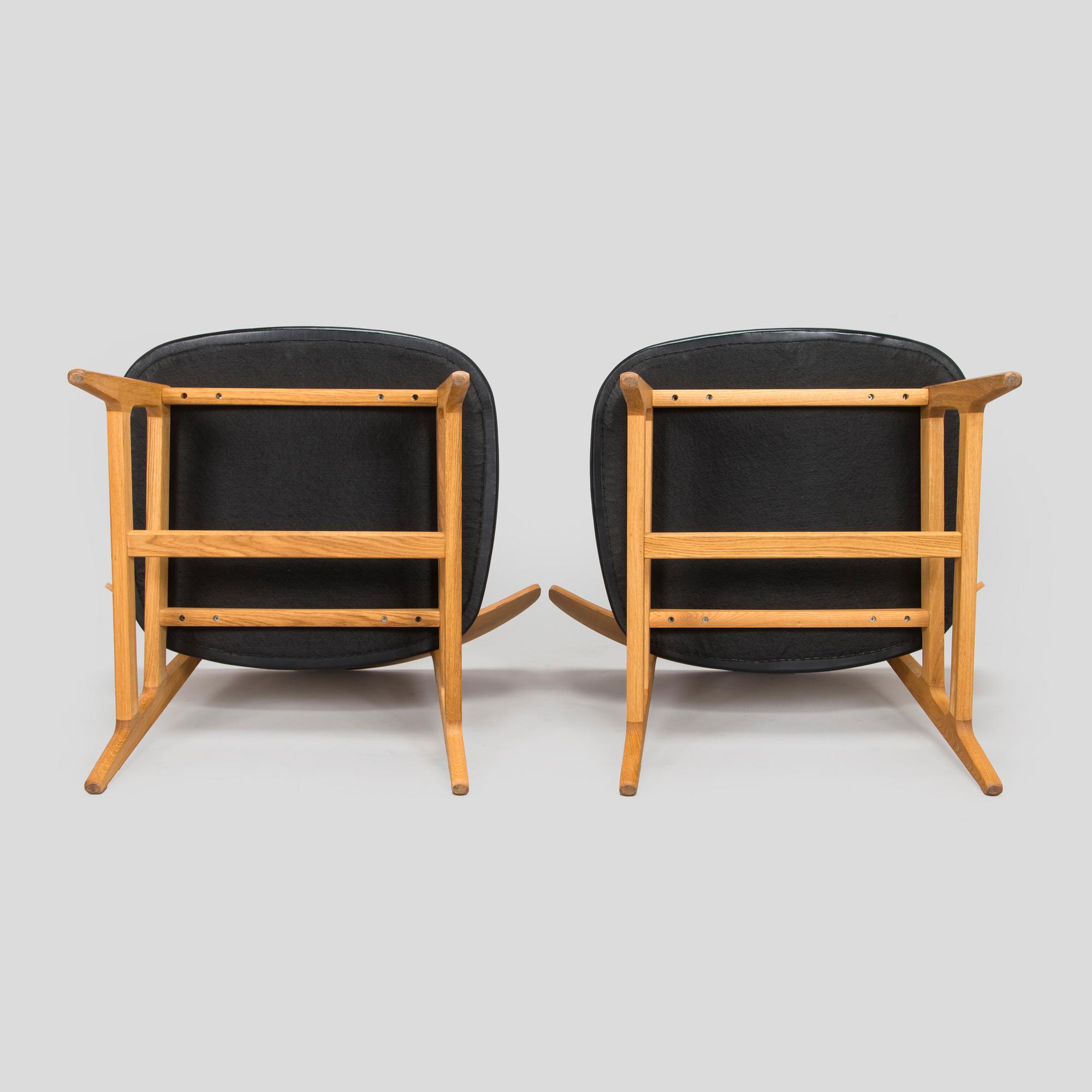 Henrik Pedersen, a pair of 'Siko' lounge chairs for Houe, Denmark.