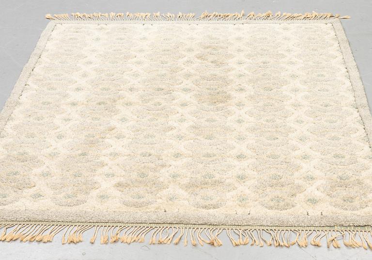 Brita Grahn, a carpet, "Grå rundel", knotted pile in relief, ca 210 x 190 cm, signed Brita Grahn.
