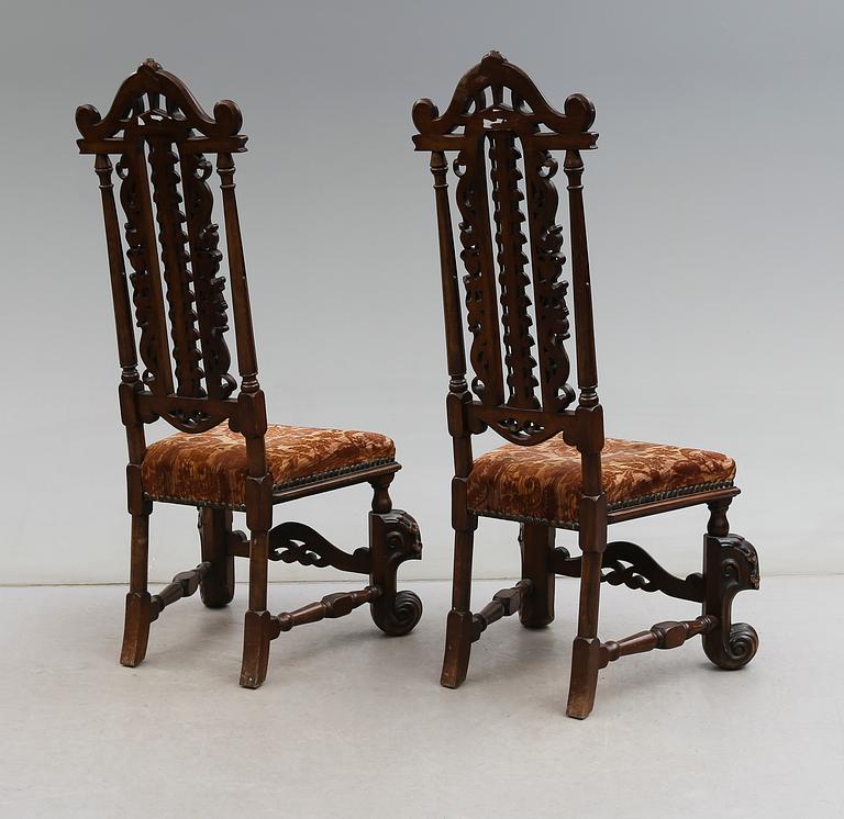 STOLAR, 2 st, barockstil, 1900-talets första hälft.