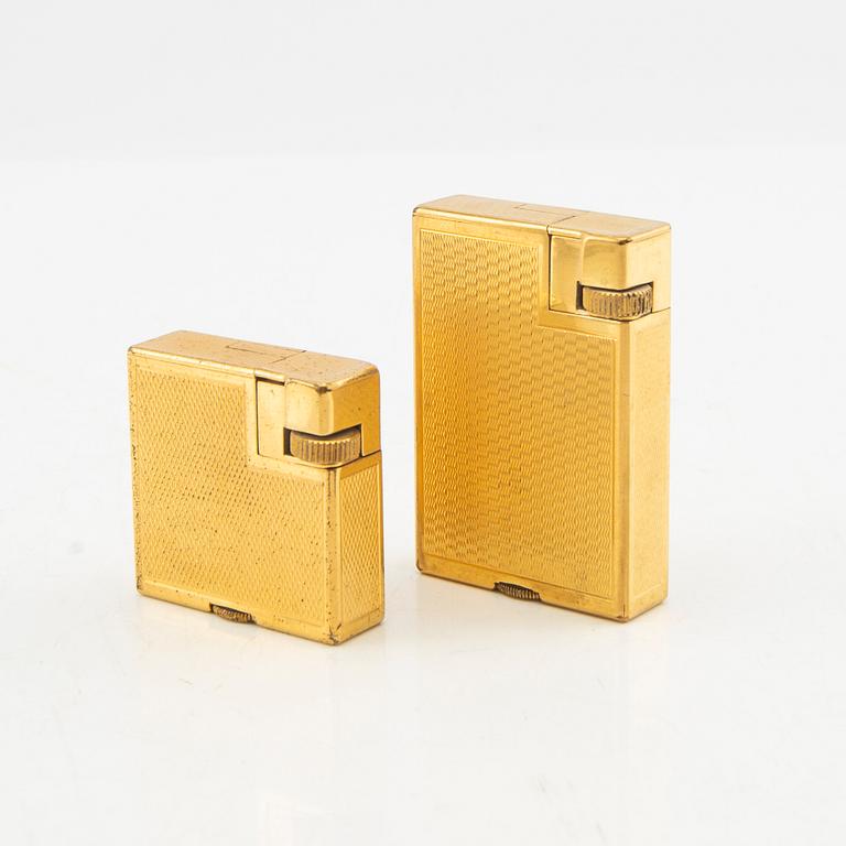 Dunhill lighters, 2 pcs "Square boy", England, second half of the 20th century.