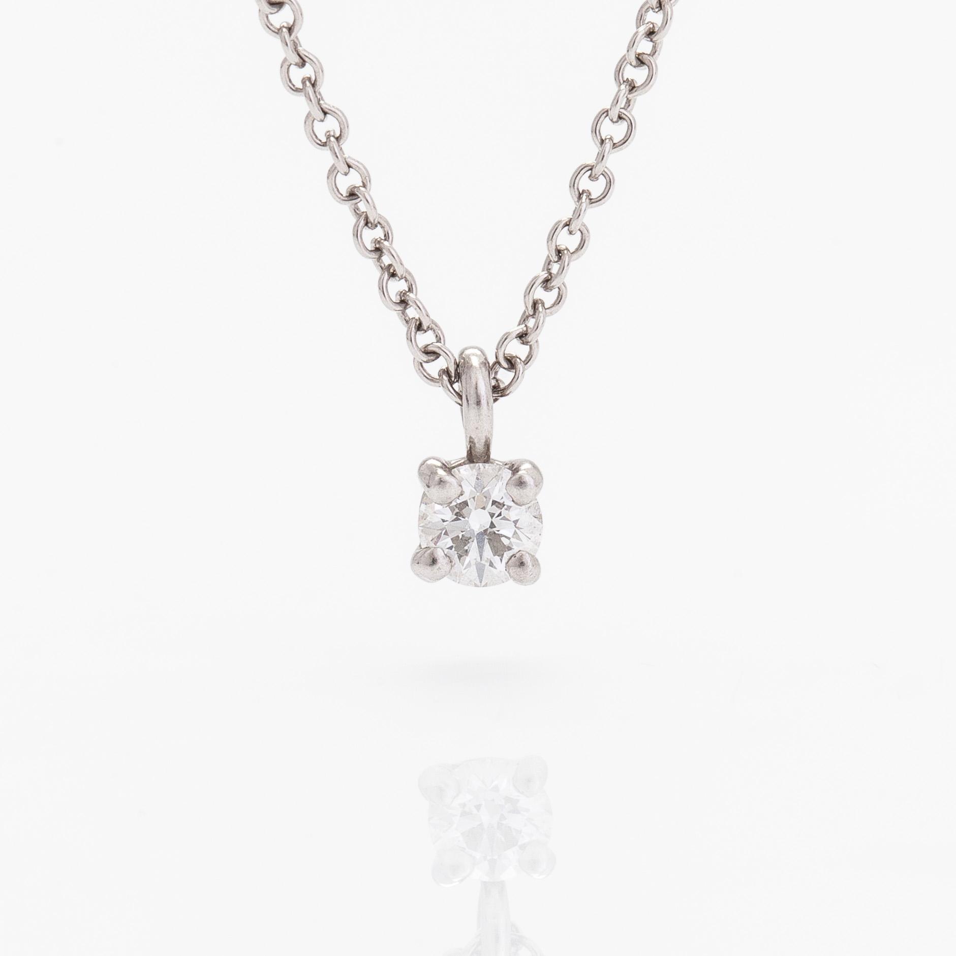 Tiffany & Co, halsband, platina, briljantslipad diamant ca. 0.11 ct.