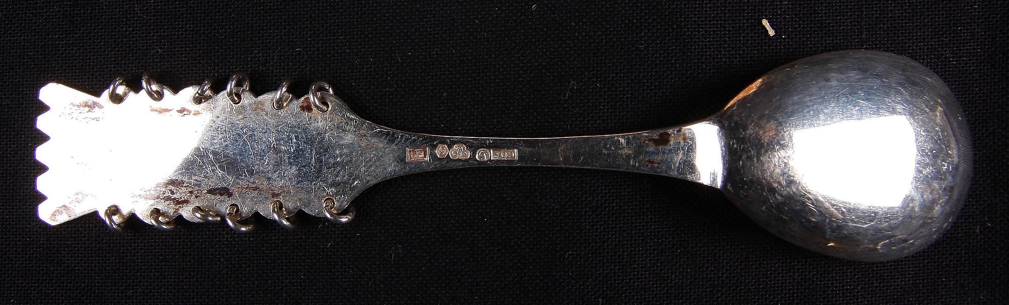 KAFFESKEDAR, 6+6 samt SOCKERTÅNG, silver, Samisk stil, mest 1940-50-tal.