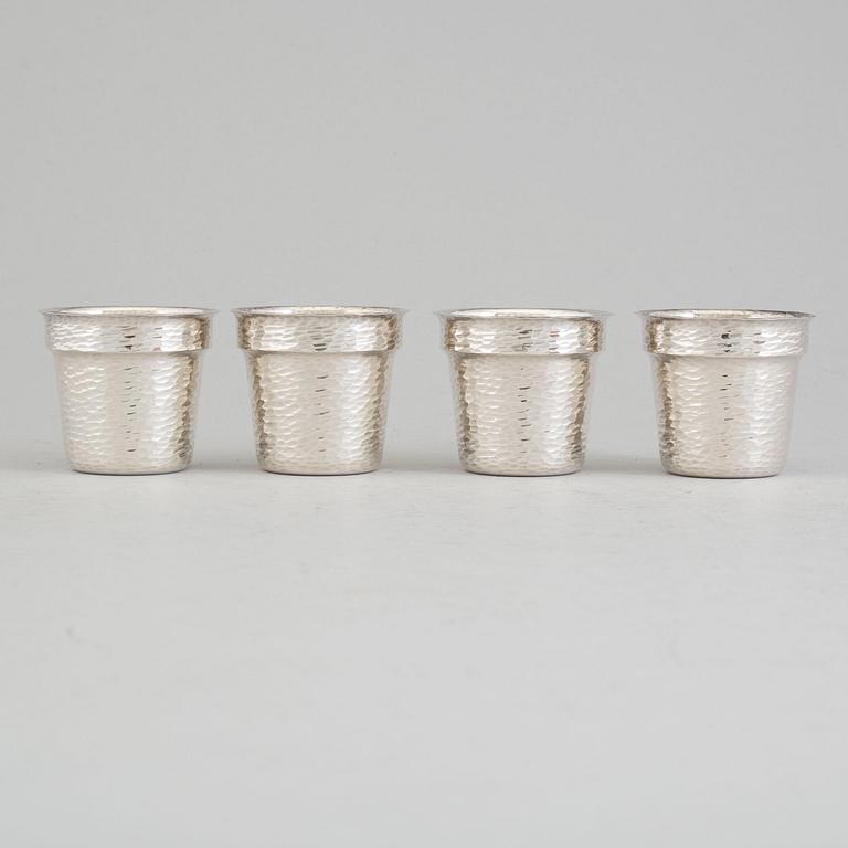 4 silver bowls by Eric Löfman, MGABm 1977.