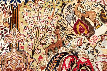 A Kashmar carpet, c. 382 x 295 cm.