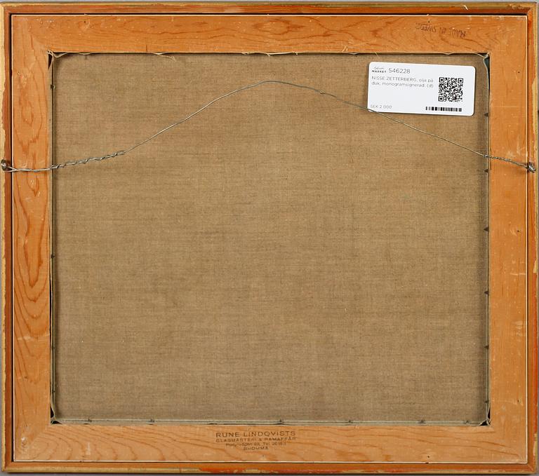 NISSE ZETTERBERG, olja på duk, monogramsignerad.