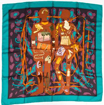 HERMÈS, TVÅ SIDENSCARFAR, "Monsieur et Madame II".