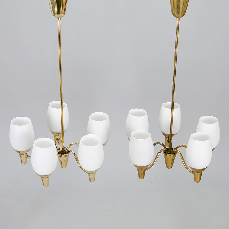 Mauri Almari, A pair of 1950's ceiling lights '51168' for Idman Oy, Finland.