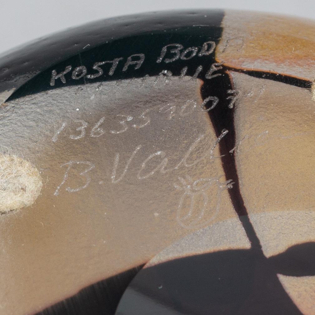 Bertil Vallien, glass bowl, Kosta Boda, unique, Signed and numbered.