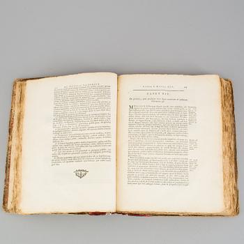 A book on venereal diseases, "De Morbis Venereis", Jean Astruc. Printed in Paris in 1740.