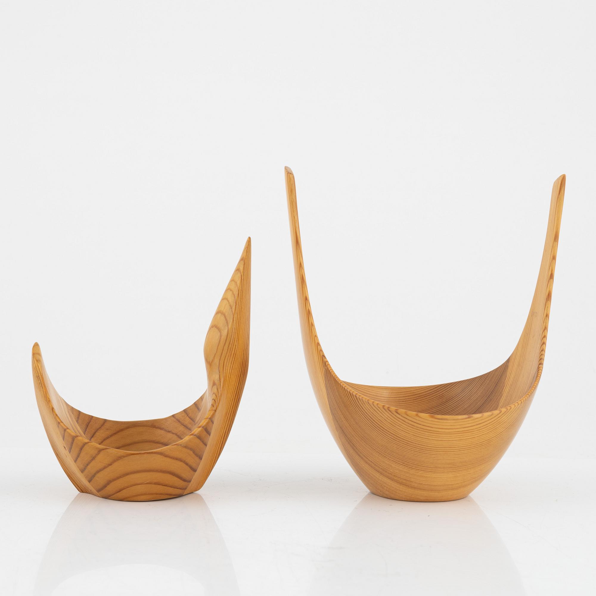 Johnny Mattsson, skålar, 3 st, signerade.