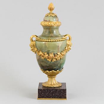 A 19th century onyx urn.