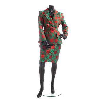 YVES SAINT LAURENT, a two-piece suit consisting of jacket and skirt.