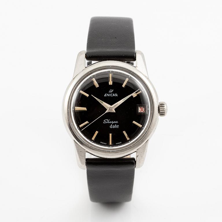 Enicar, Sherpa Date, wristwatch, 34.5 mm.
