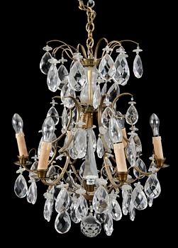 LJUSKRONA rokokostil, omkr 1900-talets mitt. Höjd: 56 cm.