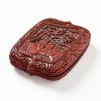 A Japanese lacquer writing box, Meiji period (1868-1912).