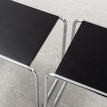 Marcel Breuer, satsbord, modell B9, 4 delar, Thonet.