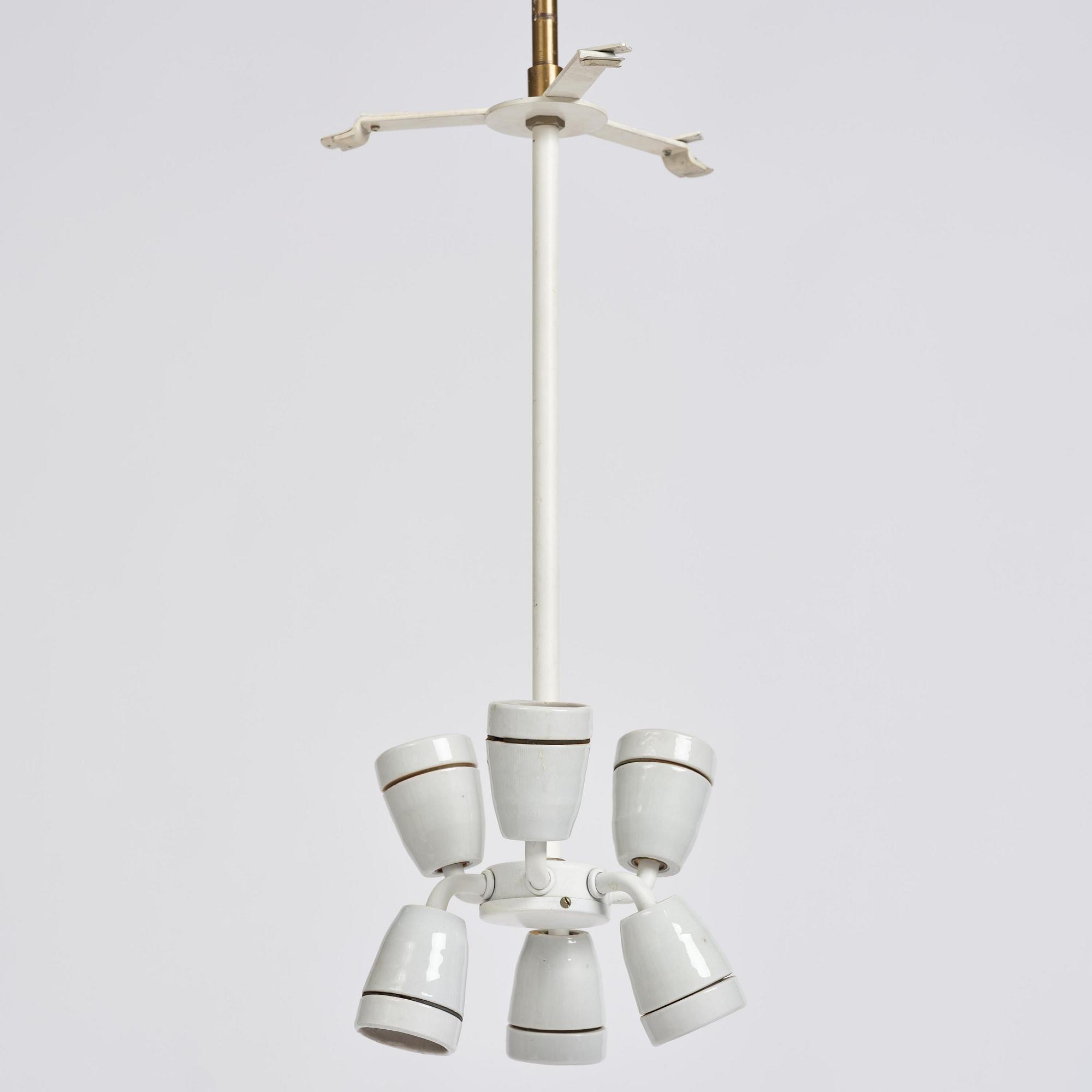 Bertil Brisborg, attributed to, an imposing pair of ceiling lamps, Nordiska Kompaniet, ca. 1957-60.