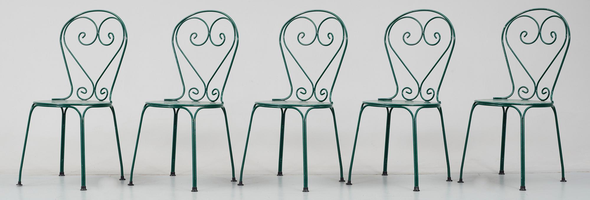 TRÄDGÅRDSSTOLAR, 6 st. Byarums Bruk. 2000-tal.