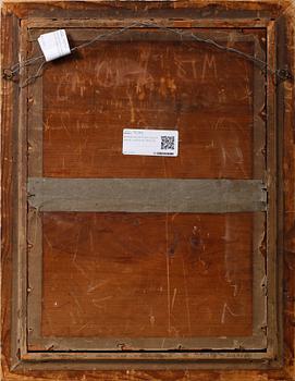 OKÄND KONSTNÄR, olja på pannå, osignerad, 1800-tal.