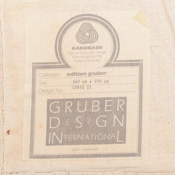 A CARPET, "Cubic II" tufted, Gruber design (Peter B Gruber), around 272 x 156 cm.