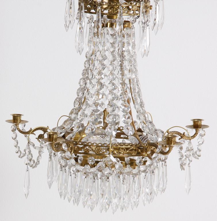 TAKKRONA, gustaviansk stil. 5 ljusarmar, h 50.