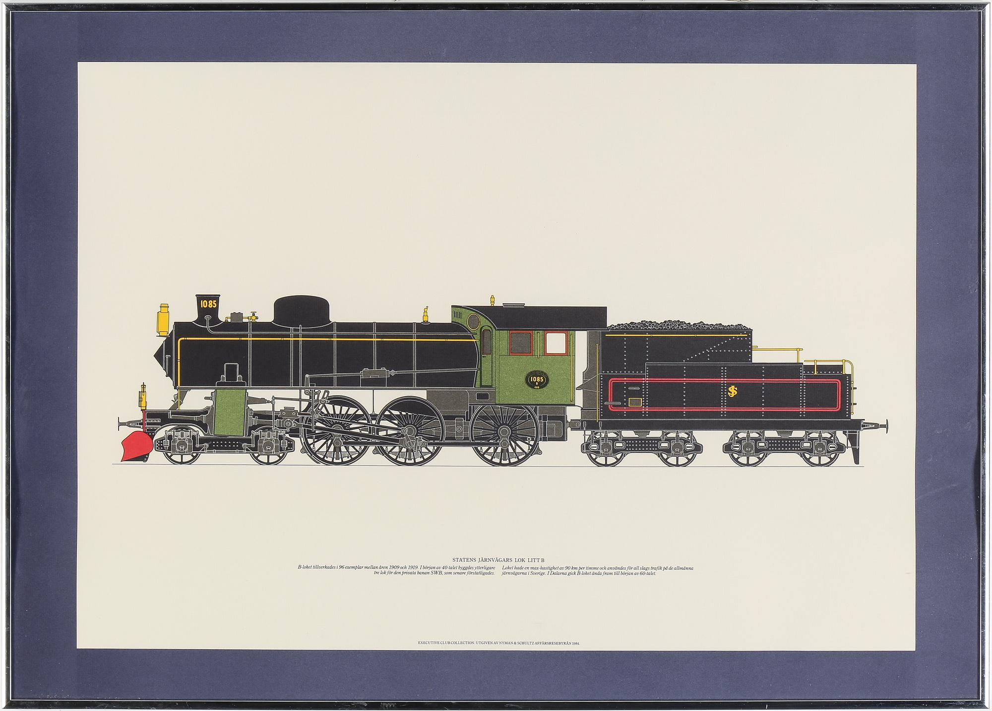 MODELL AV ÅNGLOK, modell A 1001, möjligen utfört av Sture Petterson, Kalmar. Bär datering 1926.