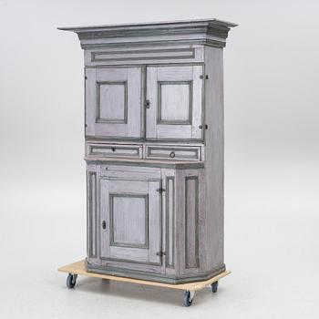 A painted cabinet, 18th century.
