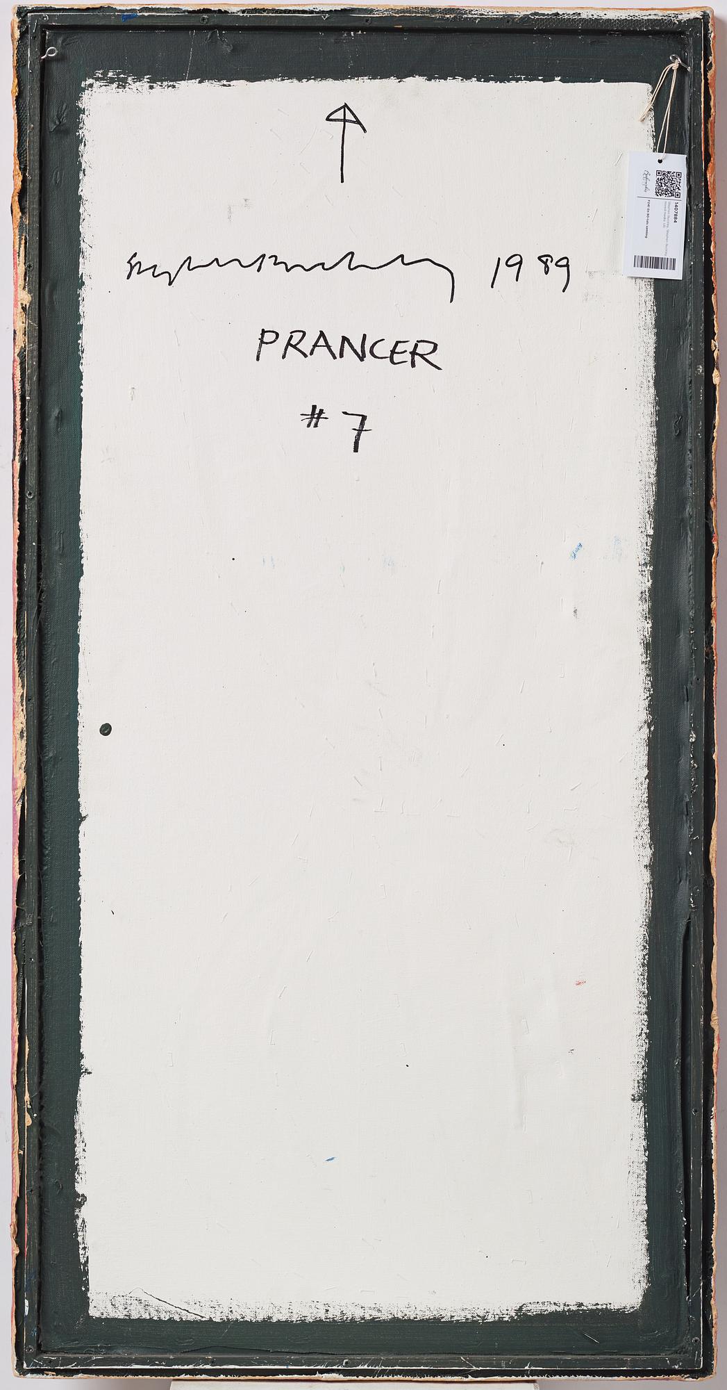 Stephen Buckley, mixed media, signed and dated 1989 on verso.