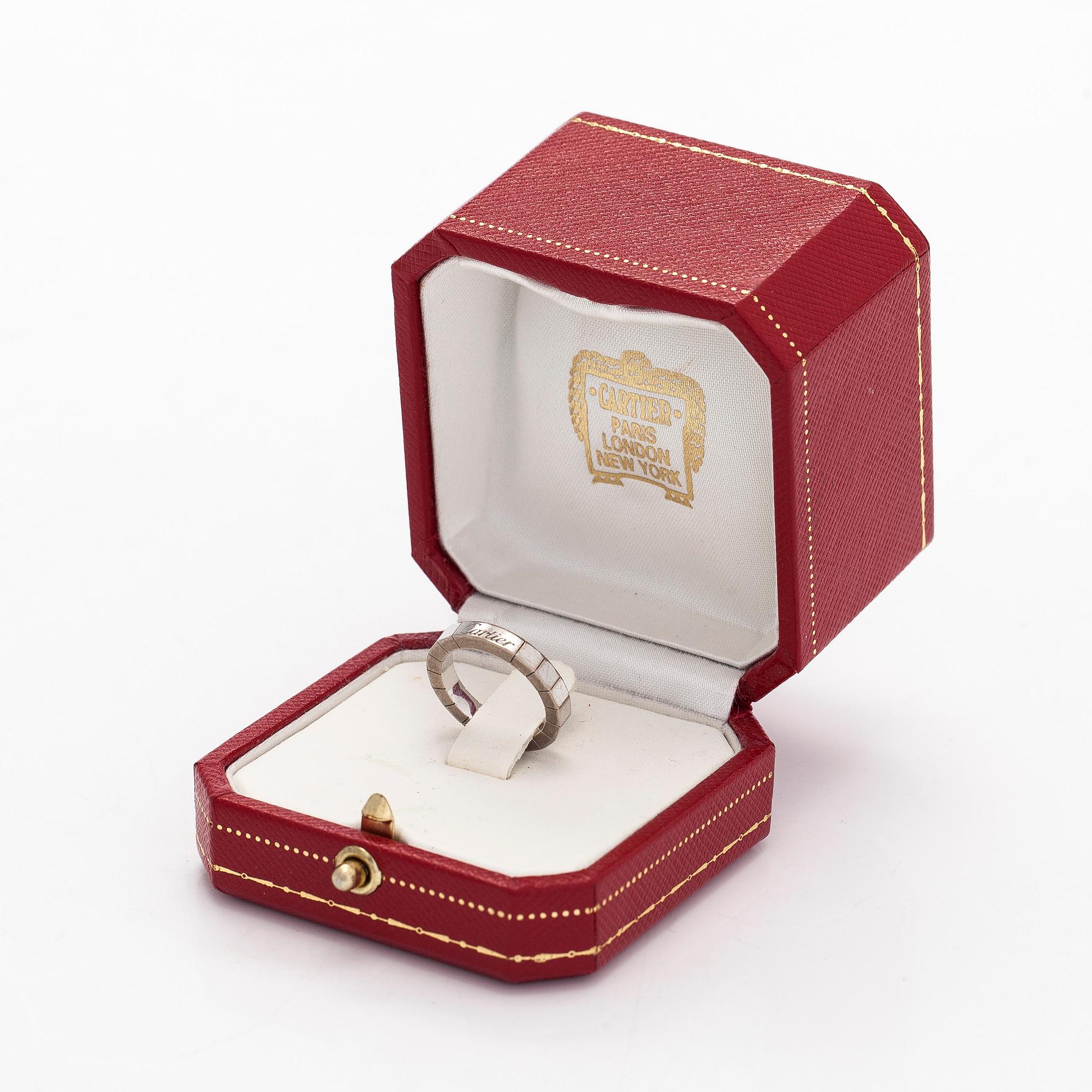 Cartier, sormus, Lanieres, 18K valkokultaa.